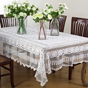 Occasion Gallery HANDMADE Crochet Tablecloth 72x90